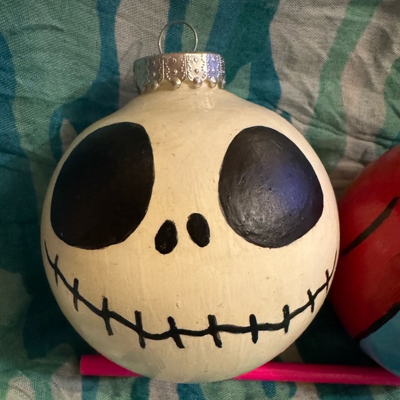Nightmare Before Christmas Jack & Sally Homemade Jumbo X-mas Bulb - Picture 2 of 5